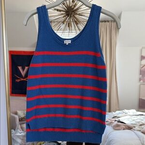 KULE Striped Cropped Sweater
Size XS
Blue and Red